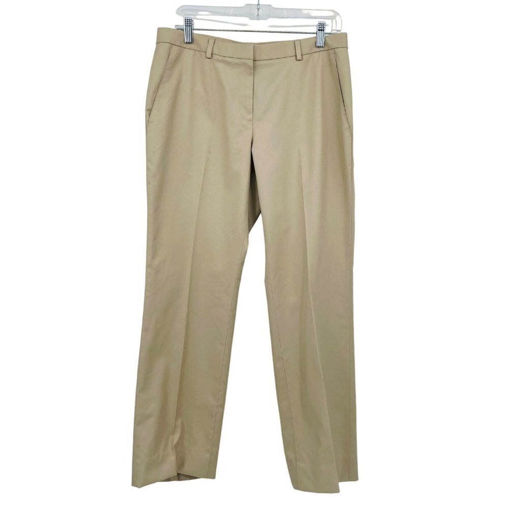 Brooks Brothers Women's Straight Leg‎ Trouser Pants Size 8 Flat Front Tan